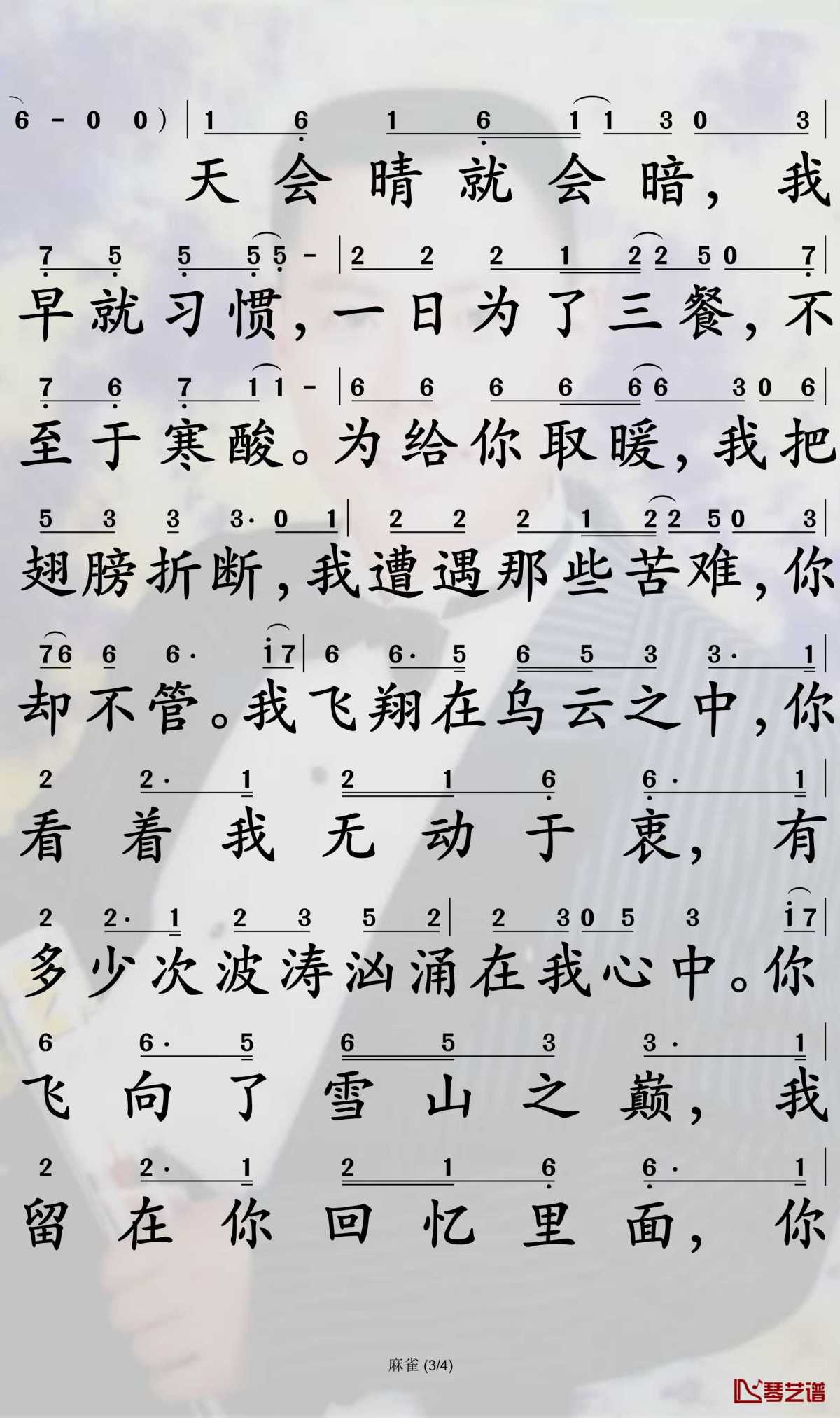麻雀简谱3