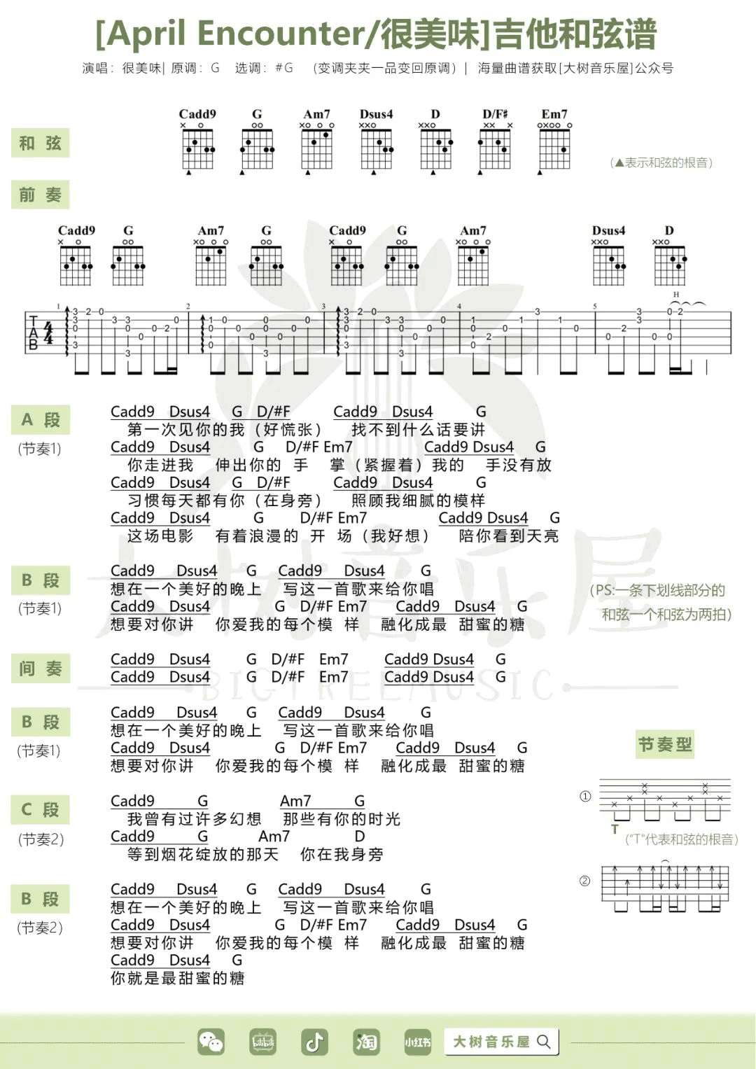 April Encounter吉他谱4