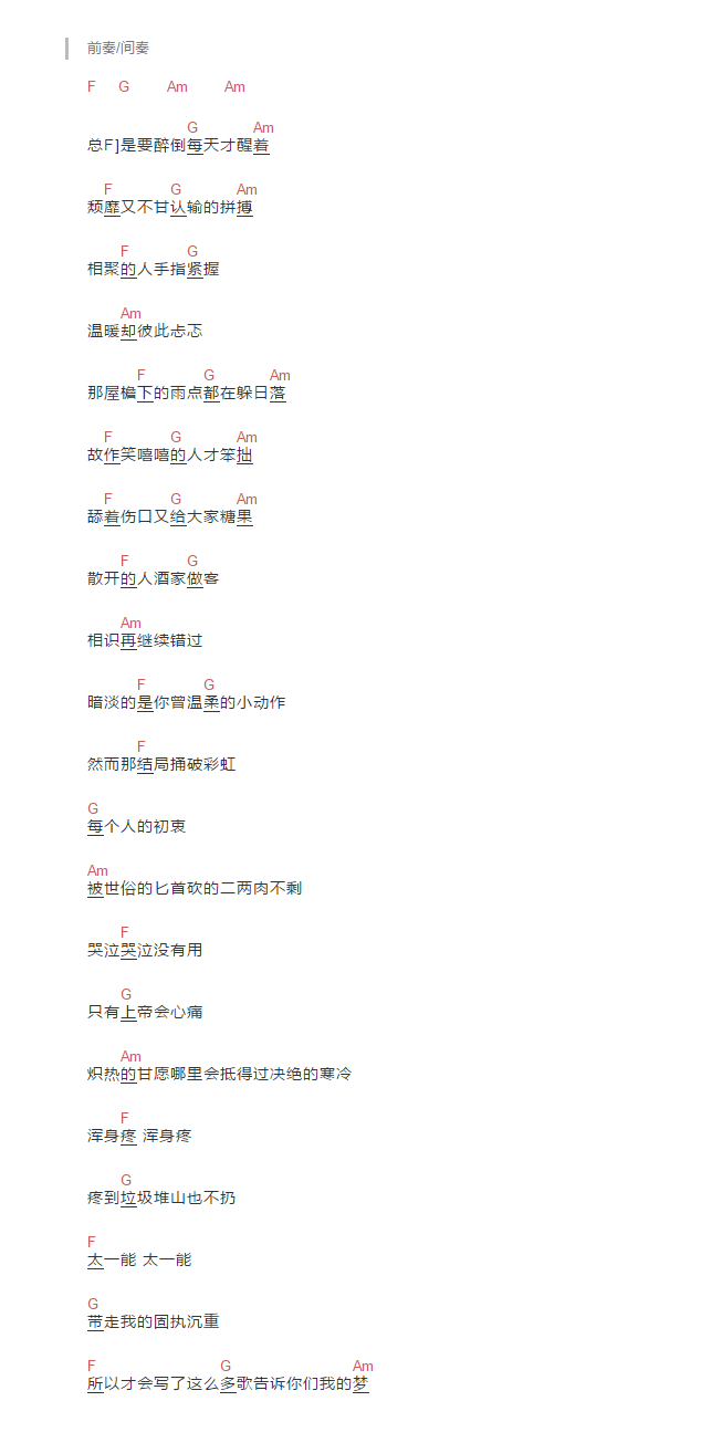 暗淡的是你曾温柔的小动作吉他谱2
