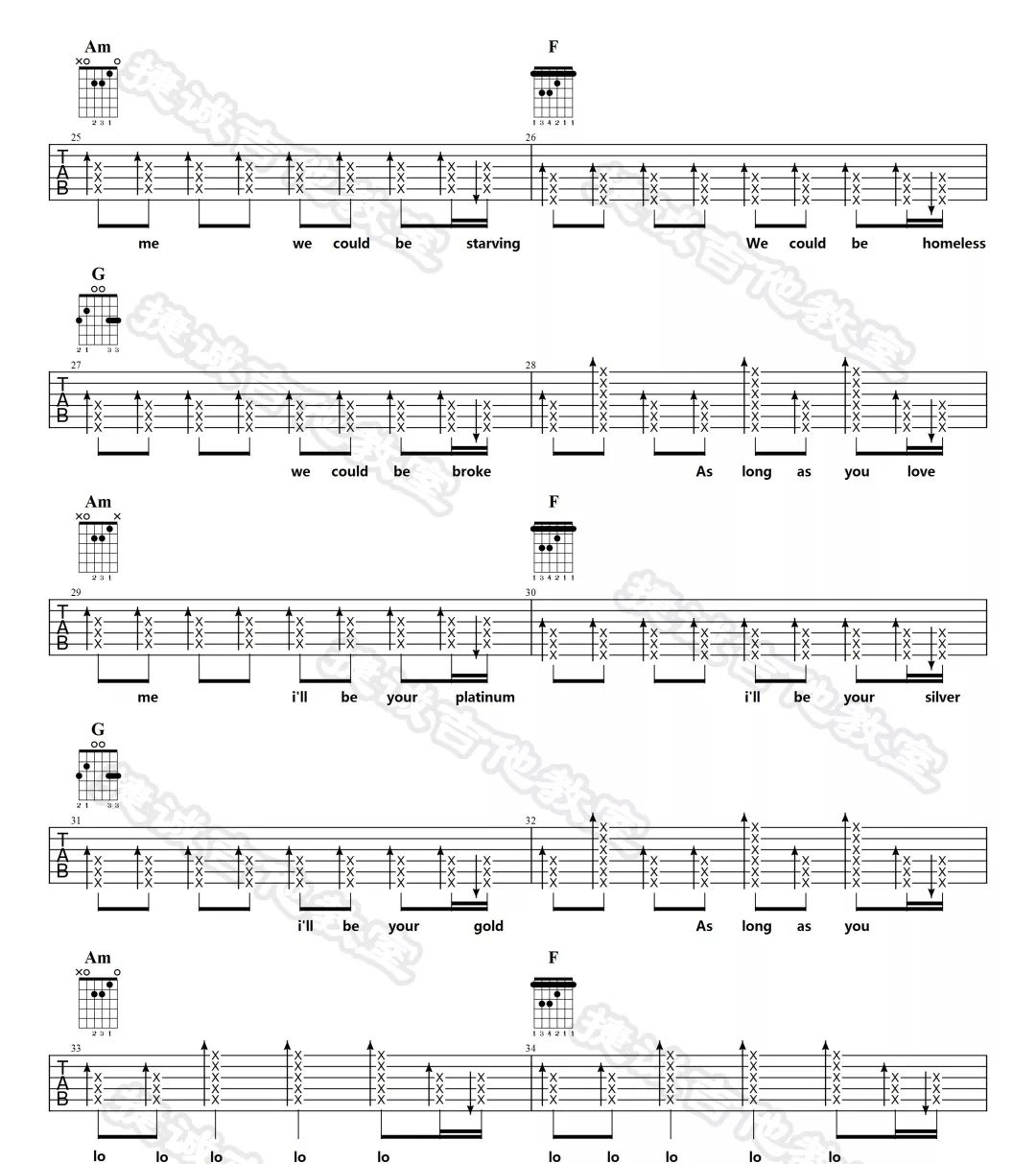 As Long As You Love Me吉他谱3