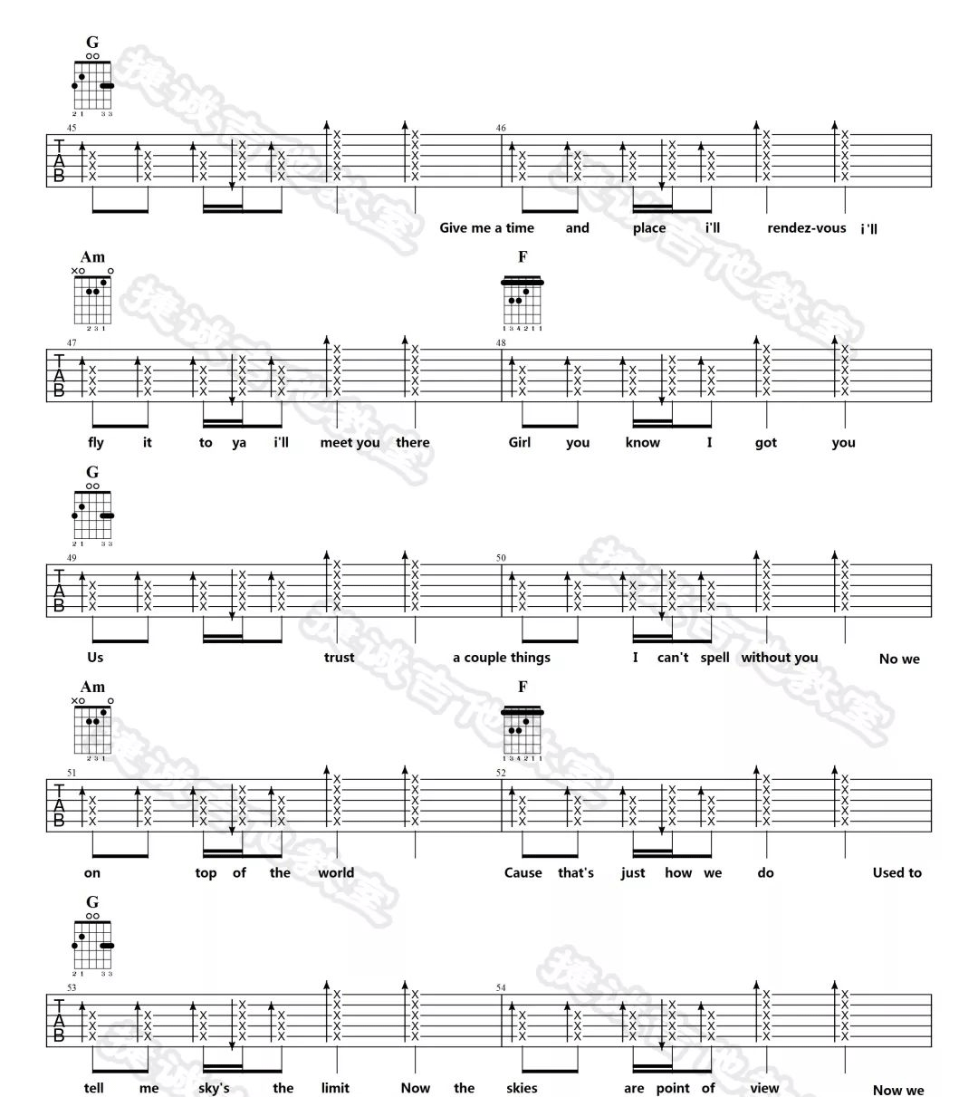 As Long As You Love Me吉他谱5