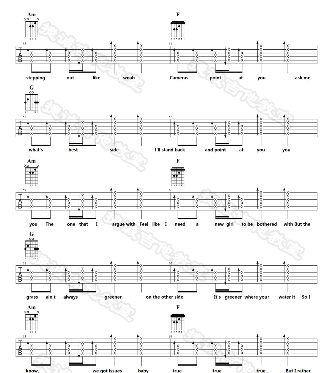 As Long As You Love Me吉他谱6