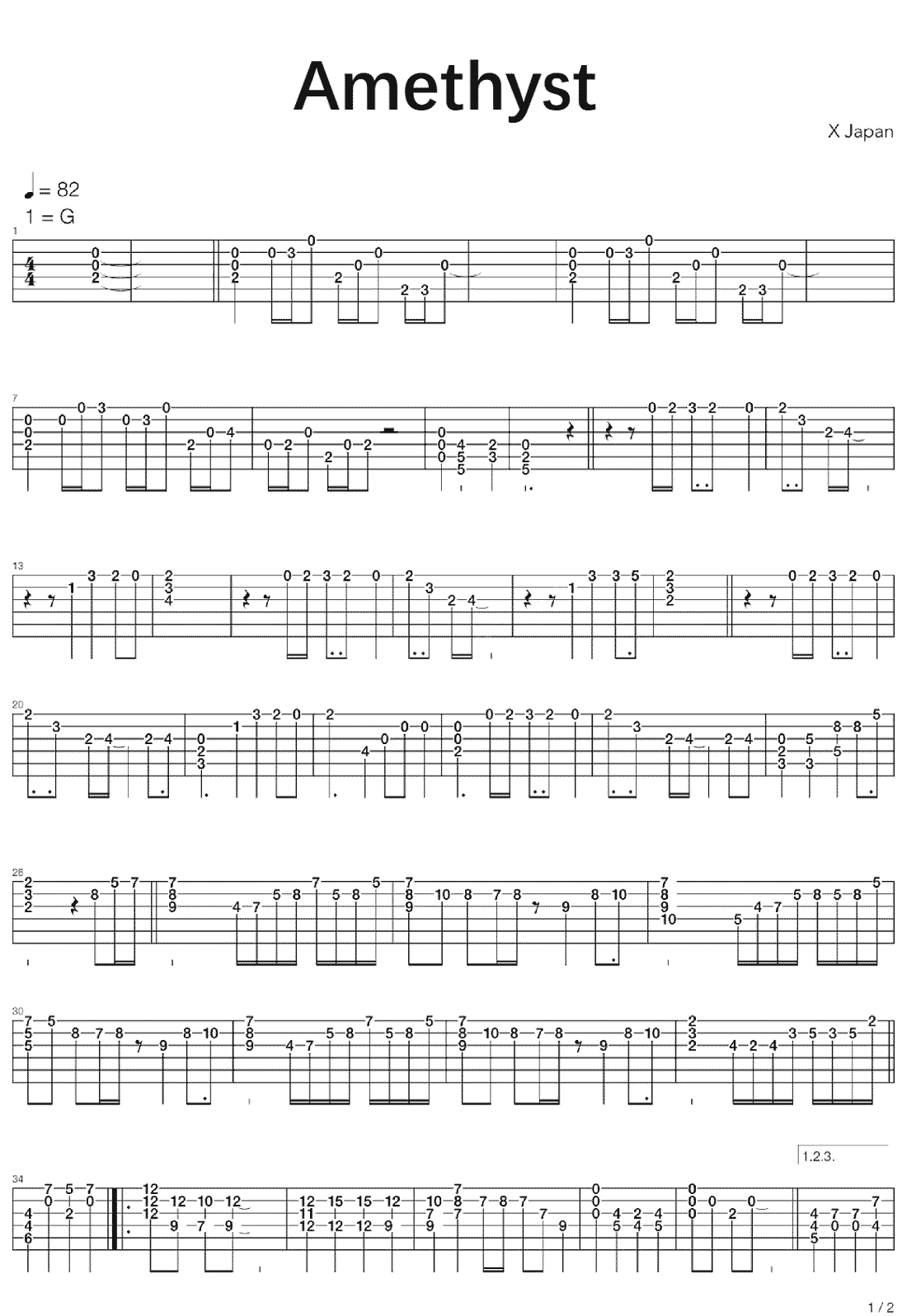 Amethyst吉他谱1