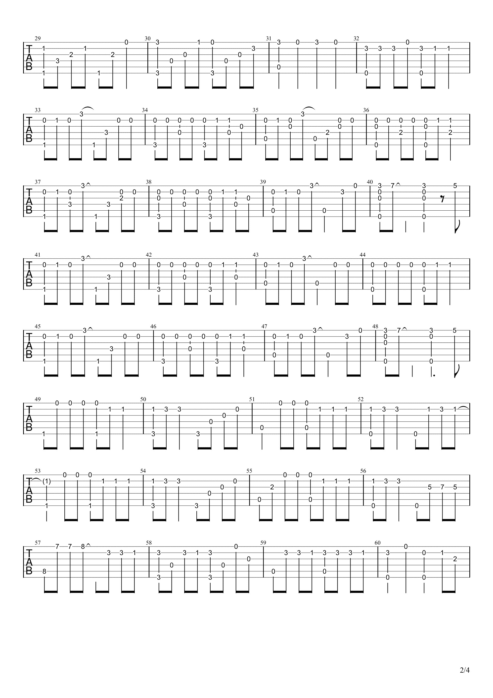 Stay吉他谱2