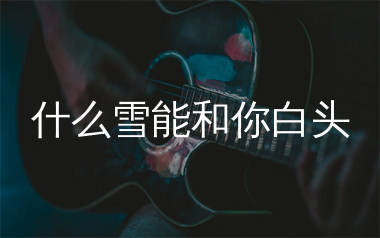 什么雪能和你白头吉他谱_沧桑小杰_C调弹唱六线谱_生产队上传