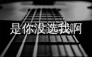 是你没选我啊吉他谱_科代表洪嘉源_G调弹唱六线谱