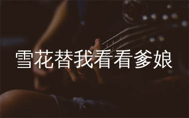 雪花替我看看爹娘吉他谱_沧桑小杰_C调弹唱谱_生产队上传