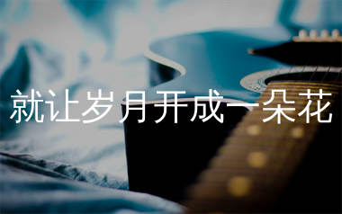 就让岁月开成一朵花吉他谱_阿云朵_C调弹唱谱_生产队上传