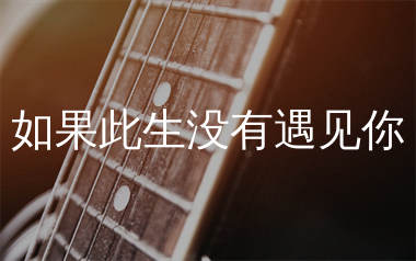 如果此生没有遇见你吉他谱_陈硕子_C调弹唱谱_生产队上传