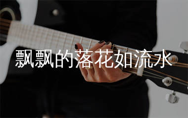 飘飘的落花如流水吉他谱_胖头小海_C调弹唱谱_生产队上传