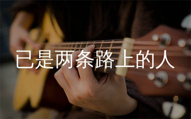 已是两条路上的人吉他谱_赵雷_E调原版_吉他弹唱六线谱
